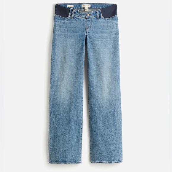 Madewell Maternity Side-Panel Perfect Vintage Wide-Leg Jean in Enmore - Picture 1 of 6